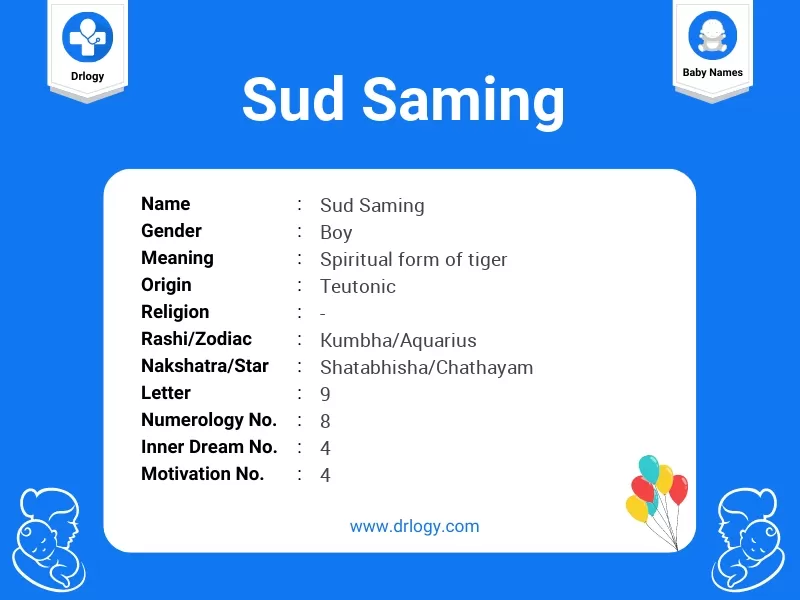 Sud Saming Name Meaning